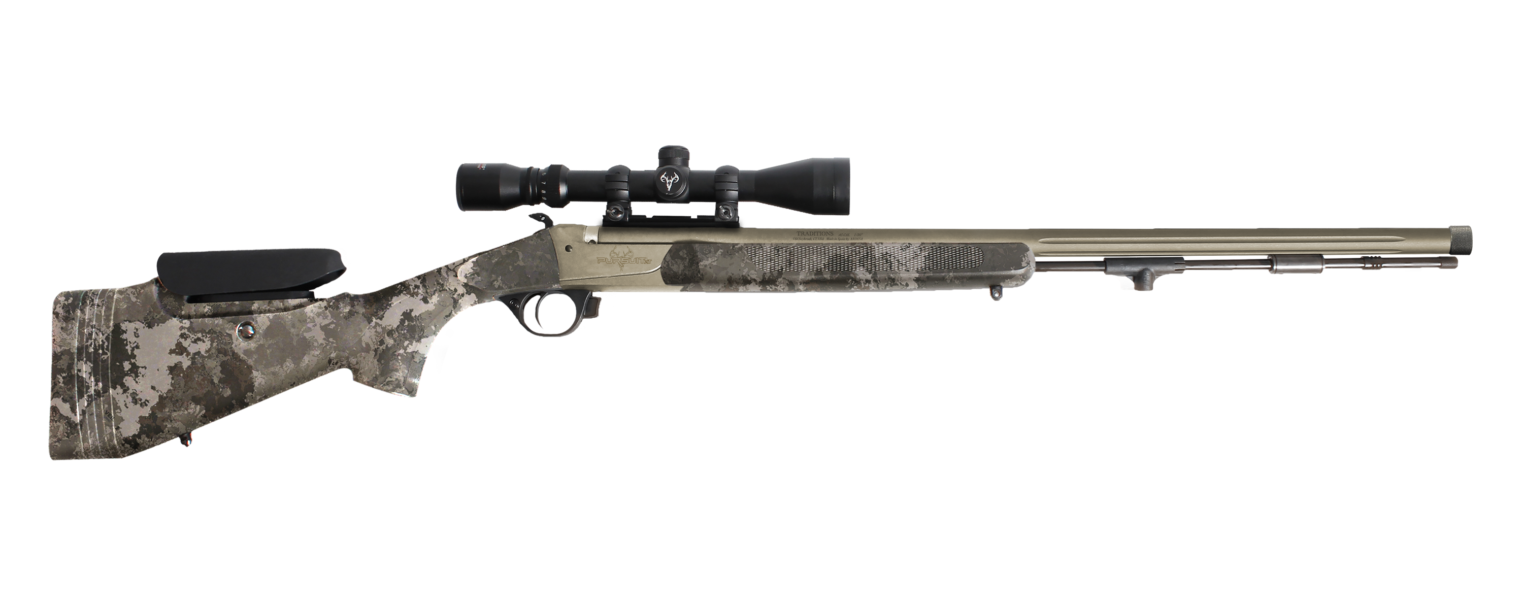 PURSUIT™ XT PRO SERIES .50 CAL VEIL ALPINE / TUNGSTEN PREMIUM CERAKOTE FINISH WITH 3.5-10X44 SCOPE